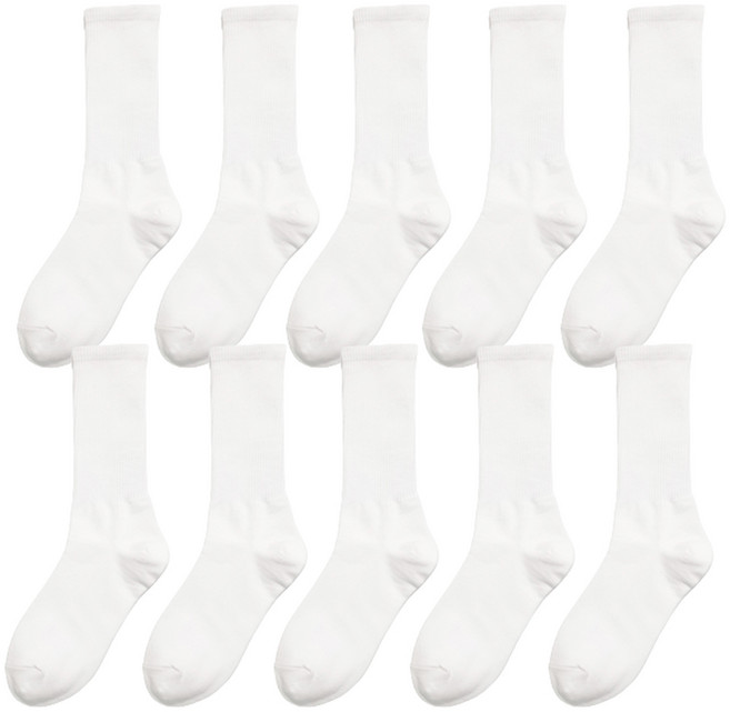 언더라인 여성양말 학생양말 긴목 롱골지스쿨삭스 10켤레세트(혼합선택가능)