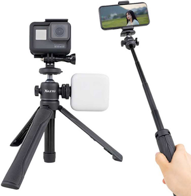 주닉스 Q-5 고프로 호환 쇼티 미니 셀카봉 삼각대 유튜브 브이로그 여행 확장거치대 촬영용품, 1개