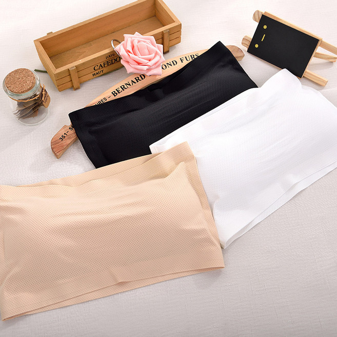 아리샵 웨딩 메쉬 누디 노와이어 브라 심리스 튜브탑 3p