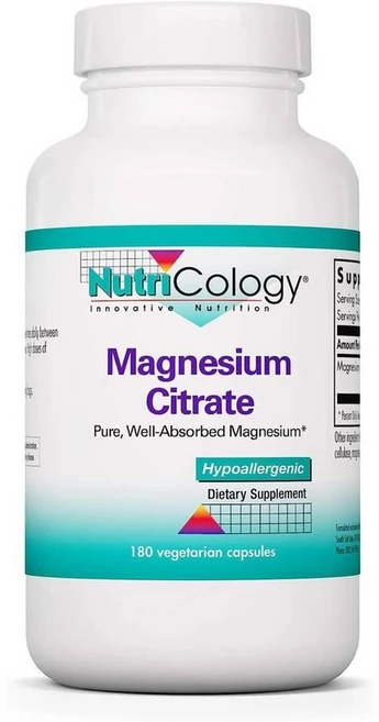 뉴트리콜로지 마그네슘 시트레이트 Nutricology Magnesium Citrate, 1개, 180정 - 쿠팡