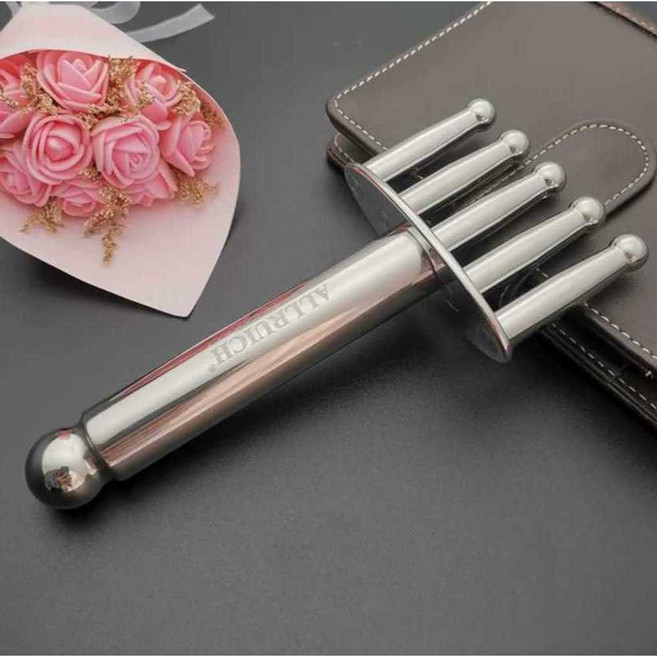 마그네틱 경락 마사지 전신 티타늄 괄사 스틱 림프, 상세페이지 참고, 소홍서 동일 분홍색 3갈래