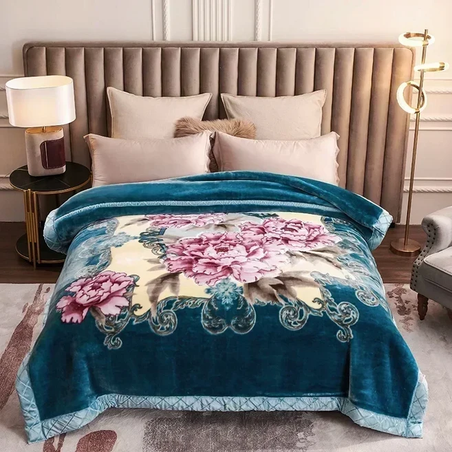 침대용 따뜻한 무게의 담요 두꺼운 라셀 겨울 가을 양면 플러시 이불 신제품, 02 200x230cm 4.5kg, 06 21