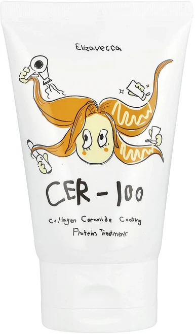 헁복하고 건강하세요 Elizavecca Cer-100 콜라겐 세라마이드 코팅 프로틴 트리트먼트 100ml(3.38fl oz) 늘 챙기셔야합니다