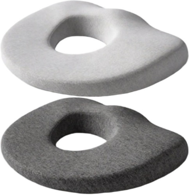 메디플러스 도넛방석 욕창예방 치질 임산부 방석 노인 휠체어 방석, 진회색, 1개