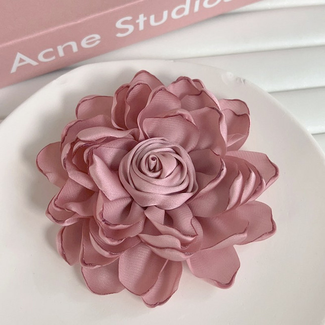 모델엄마 공단소재 로즈 빅사이즈 코사지 헤어핀 2way 브로치 10.5cm(6colors)
