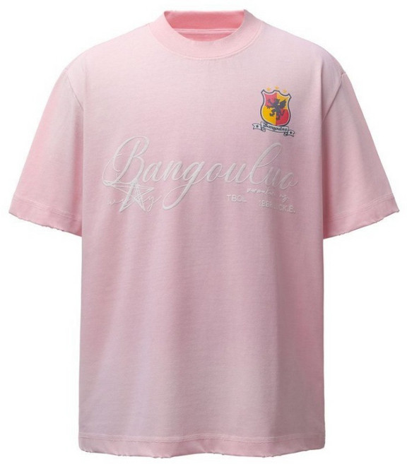 【潮酷做舊】男士短袖T恤 潮牌T恤 運動T恤 數字T恤 球衣T恤 歐美風 磨破貼布刺繡 V領設計 夏季休閒百搭