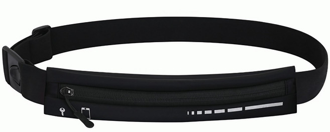 액티브온 초경량 슬림 방수 러닝 벨트 힙색 - 남녀노소 흔들리지 않는 밀착핏, 블랙, 1개