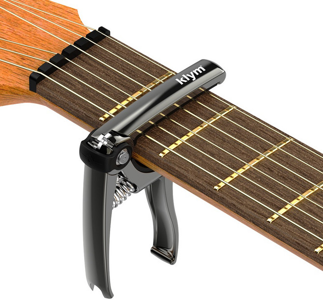 고급형다기능4 in 1기타카포 Capo+피크5p, 블랙