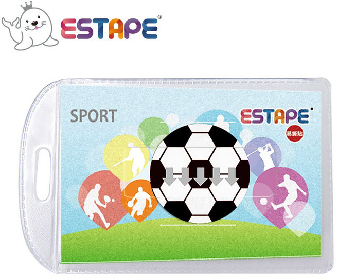 王佳ESTAPE OPP造型隨手卡 球類系列 (30mm x 33mm) 標籤貼紙 手帳日記 喜糖貼 包裝封口, 1個, 黑足球