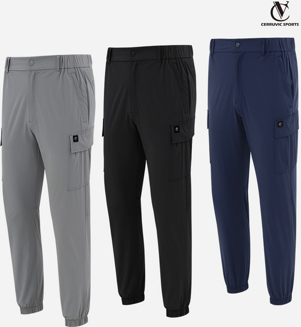 [세루빅스포츠] 여름까지 착용가능 남성 카고 일자 스판 스포츠 /등산 데일리 조거 바지
