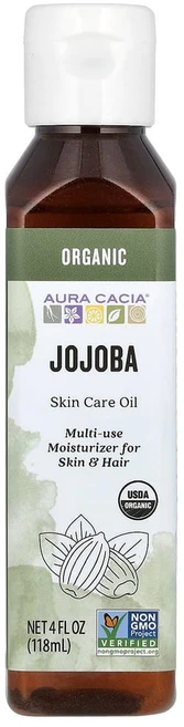 아우라카시아 올가닉 스킨케어 오일 밸런싱 호호바 4 fl oz (118 ml), AUR90608, 1개 - 쿠팡