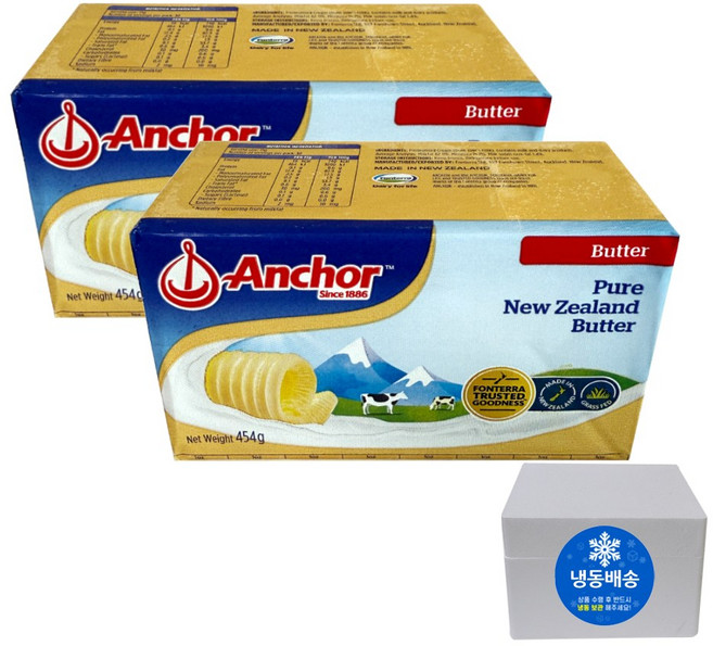 앵커 무염버터, 454g, 2개