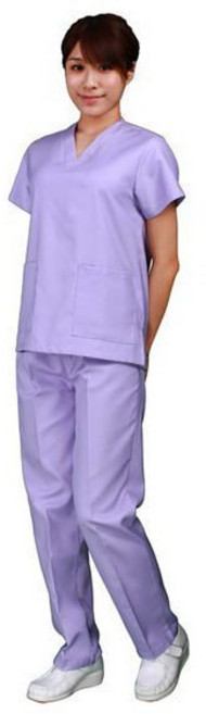 杏芳 台灣製 刷手服 3339 3241 女用 褲裝 肩扣款 淺紫色