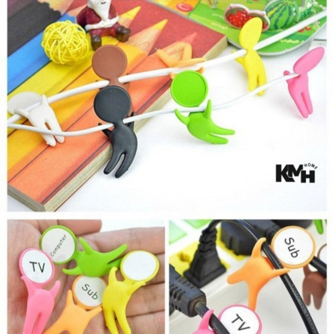 케이블라벨 라벨스티커, 턱걸이 케이블라벨3개입