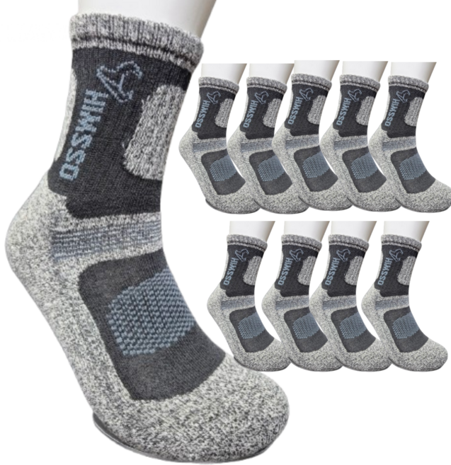 힘쏘 공장직영 등산양말 작업 두꺼운 이중바닥 양말, 짙은계열, 1세트