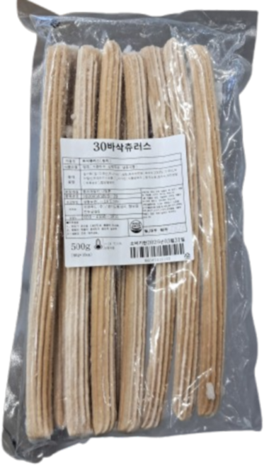 이엔푸드 30cm바삭 츄러스 생지, 10개, 500g