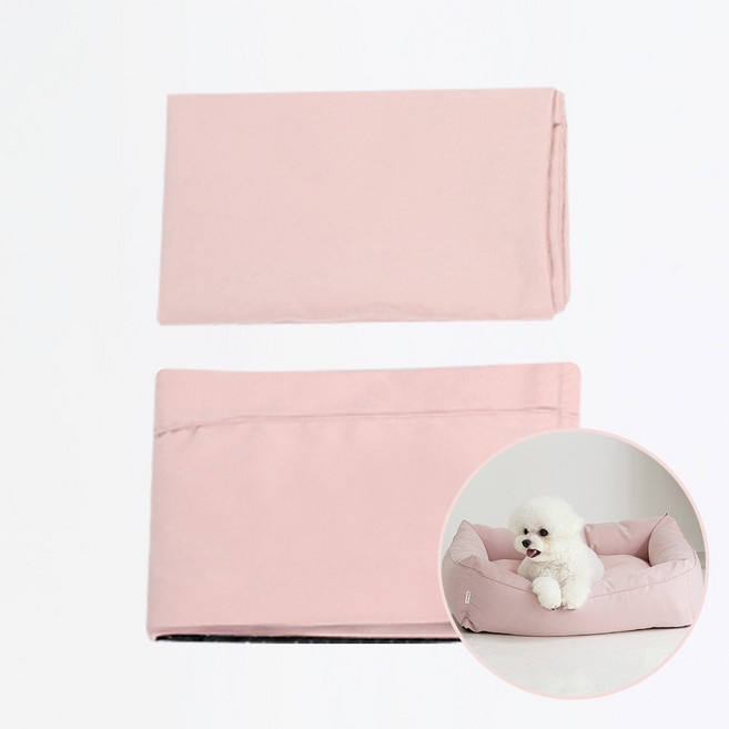 네네린도 피치스킨 강아지방석 커버 리필, 애쉬핑크, 1개
