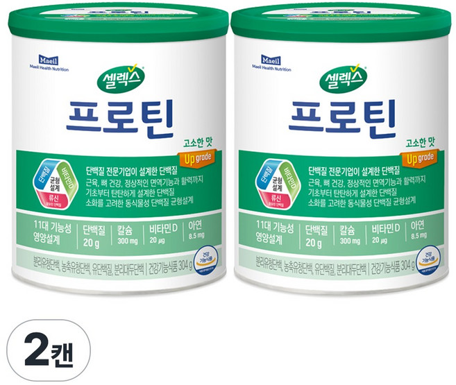 셀렉스 프로틴 고소한 맛, 304g, 2개