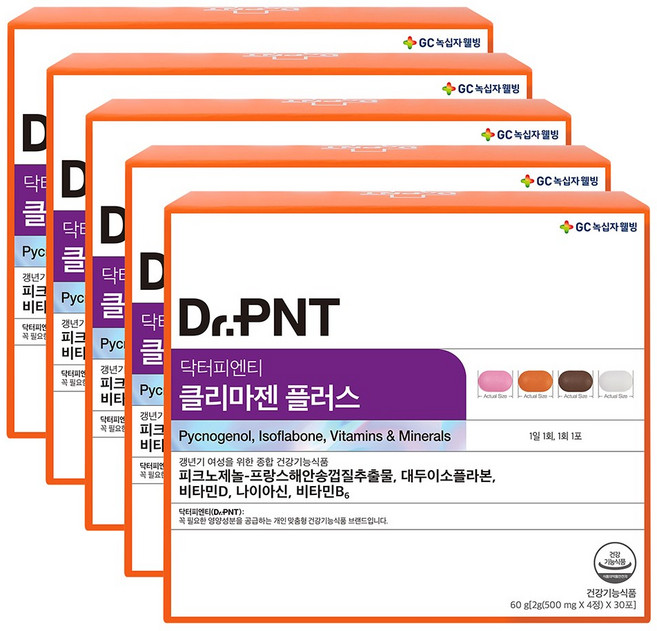 닥터피엔티 클리마젠 플러스 여성 갱년기 영양제 녹십자웰빙, 5개
