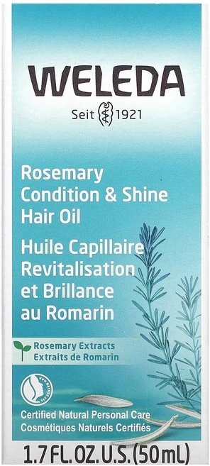 Weleda 컨디션 & 샤인 헤어 오일 로즈메리 추출물 50ml(1.7fl oz), Weleda컨디션샤인헤어오일로즈메리추출물50ml17fl, 1개, 50ml - 쿠팡