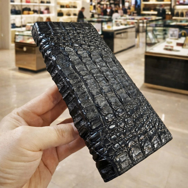 프리미엄 리얼 악어 가죽 남성 장지갑 천연 악어 가죽 국내 제작 선물 단체 주문 가능 고퀄리티 가죽소진시 가격변동 있음 프리미엄 악어가죽만 사용합니다