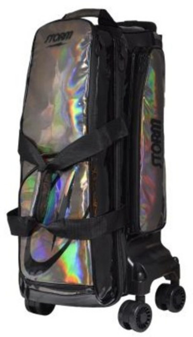 스톰 - 프리미어 3볼 롤러백 블랙 골드 홀로그램 / 햄머라운드티셔츠포함 / 볼링가방, 1개