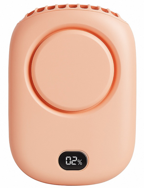 휴대용 넥밴드 목걸이 선풍기, 핑크