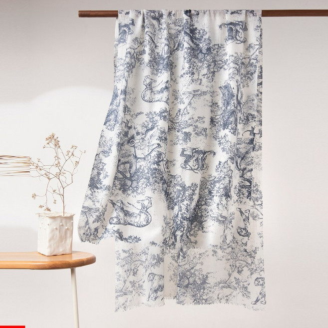 MOMON 봄여름 캐시미어100% 스카프 200수 얇은 플라워패턴 캐시미어숄