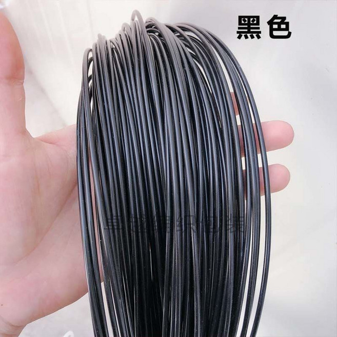 塑膠仿藤條 PE全新藤條 塑膠圓實心 編織材料 揹簍 手提籃 DIY手工塑膠條 黑色（2.4mm實心）, 黑色（2.4mm實心）一斤, 1個