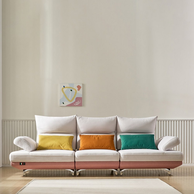 아일라 코모도 아쿠아텍스 스윙 4인용 소파 (전국배송 제주도배송), 핑크베이지