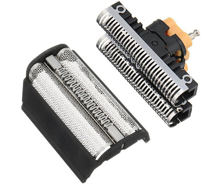 브라운 면도기/면도기 Series3용 교체 호일 스크린 + 프레임 310 31B 5000/6000 350 360 380 5312 5485 5610 5614 5443, 검은 색, 하늘색