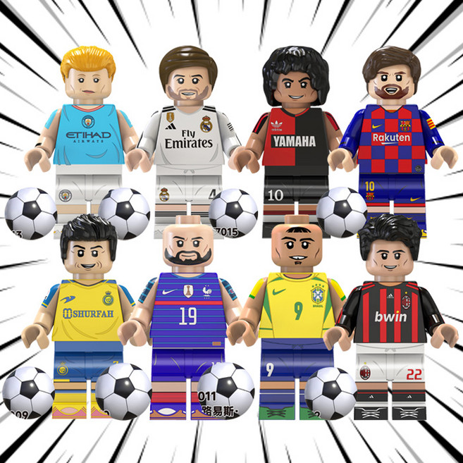 축구선수 호환블럭 브릭미니피규어 컬렉션 취미/수집/장식/컬렉션용 커스텀 호환 블록피겨 시리즈 F, 1개