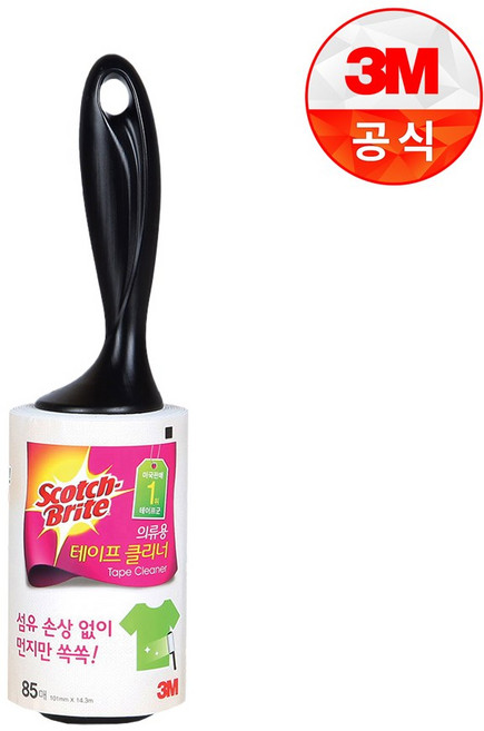 3M 스카치브라이트 의류용 테이프클리너 I형/테이프크리너/클리너/먼지제거테이프/린트롤러/린트로라/테잎클리너/먼지테이프/머리카락, 1세트, 단일