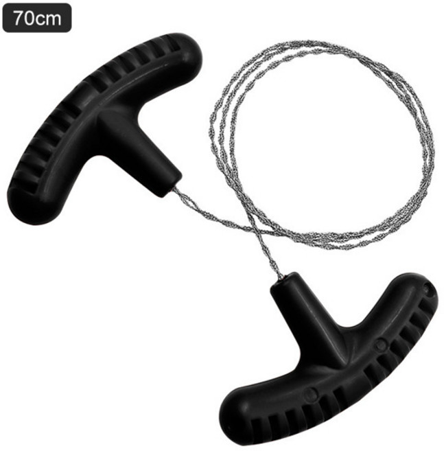 철사 야외 휴대용 기어 생존 키트 체인 커터 핸드 도구 캠핑 여행 비상, Bla, 1개