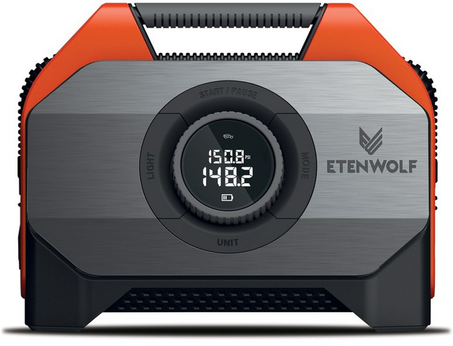 휴대용 공기 압축기 100% 듀티 사이클 및 듀얼 실린더 19200 mAh 자동차 타이어 팽창기 자전거 펌프, 1)orange, 1개