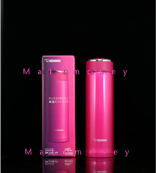 ZOJIRUSHI 象印 不鏽鋼真空保溫杯 隨手杯 輕量 保冷 SM-LA36, 1個, 桃紅(PV)480ML, 桃紅, 480