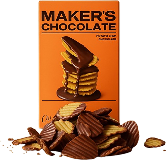 메이커스초콜릿 포테이토칩 빈투바 초콜릿 초코 로이스 감자칩 초코블럭 오리지널 150g, 1개