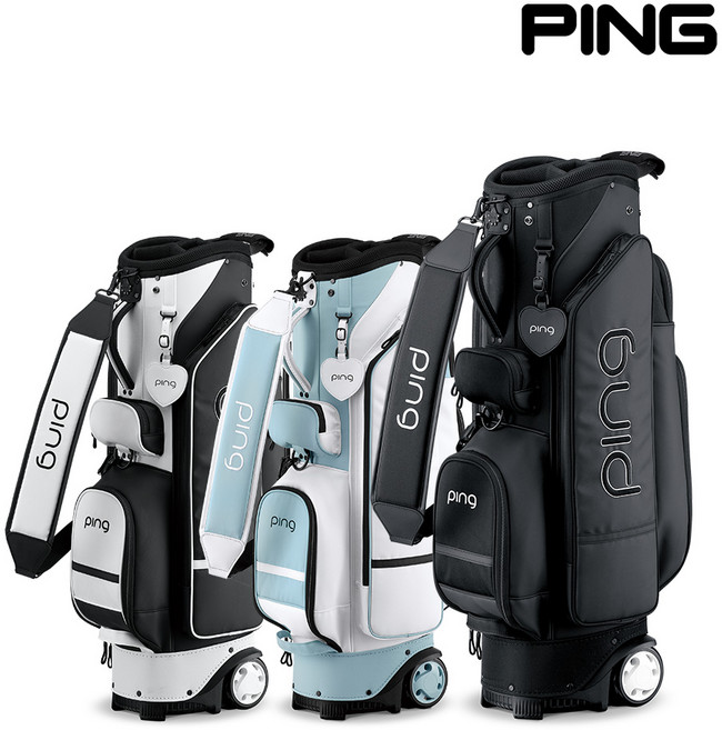 핑 26 스포티 QD 여성 바퀴형 캐디백, 블랙