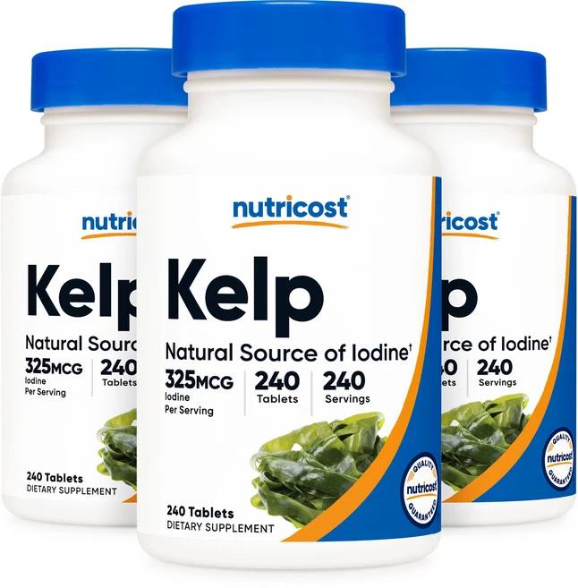 뉴트리코스트 켈프 325mcg 240태블릿 3병, 240정, 3개 - 쿠팡