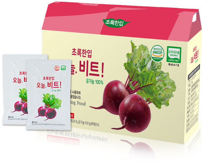 초록한입 오늘 비트 건강즙, 80ml, 21개