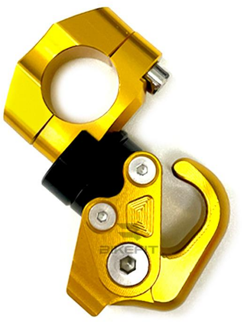 배달 오토바이 봉지걸이 자전거 헬멧걸이 튜닝 후크 범용 22mm, 1개, 골드
