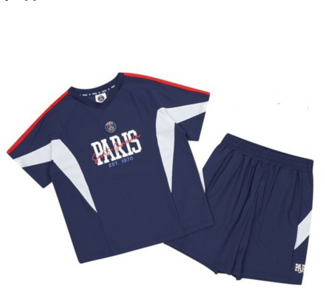 7층 에스핏 주니어 평촌점 여름 상품 PSG 날개 배색 유니폼 4부 세트 네이비 (SJZ304MKTR85)