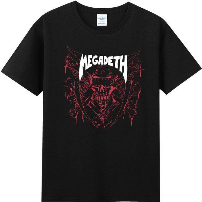 메가데스티셔츠 Megadeth 메가데스 메탈티 밴드머천 반팔티셔츠 메탈밴드 남여공용 머천티셔츠