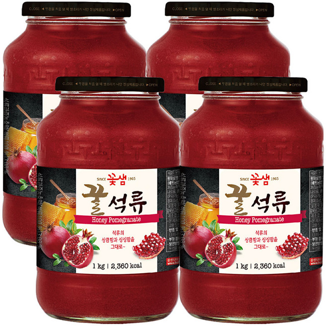 꽃샘 꿀석류차, 1kg, 4개, 1kg