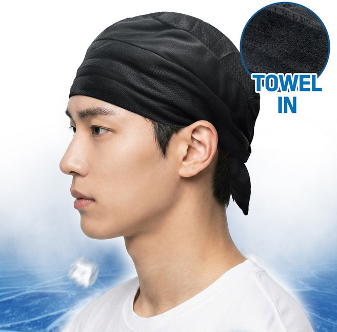 드라이 타월인 메쉬두건 / 흡한속건 타월 내장 기능성 위생모자