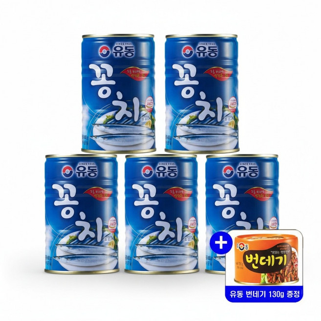 유동 꽁치 400gx5개+사은품 고등어조림 통조림, 400g, 5개