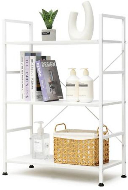 철제 선반 이지라이프 이지랙 다용도 책장 거실 서재 틈새 수납장 3단 4단 5단, 이지랙 3단 화이트, 1개