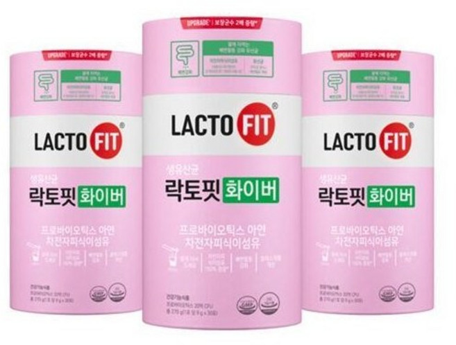 락토핏 화이버 유산균 30p, 3개, 270g