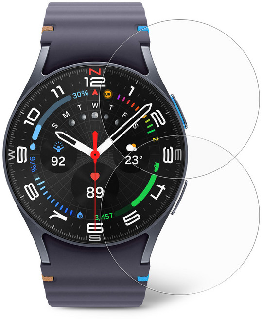 다이아큐브 스마트워치 프리미엄 AR 저반사 고화질 액정보호필름 갤럭시워치8 44mm 간편부착 2P, 2개
