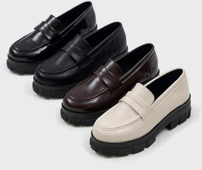 소보제화 국내 제작 로렌지 플랫폼 키높이 여성 통굽 단화 로퍼 5cm